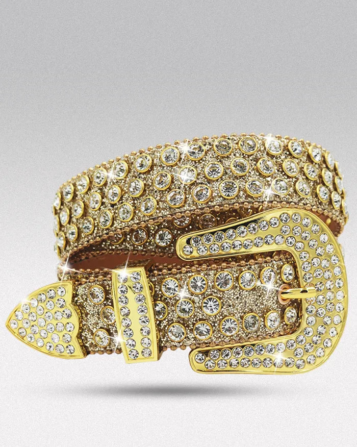 Gold rhinestone belt ’Dash’ - 105cm / 41inches