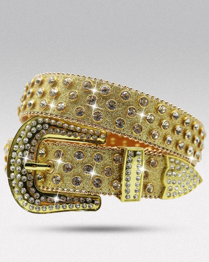 Gold rhinestone belt ’Dash’ - 2 / 105cm / 41inches