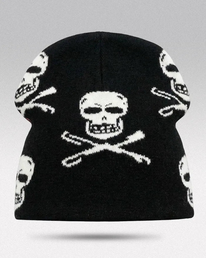 Skull Beanie ’Pirate’ - black