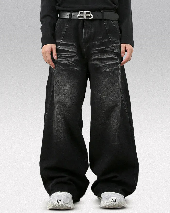 Y2k black baggy jeans 