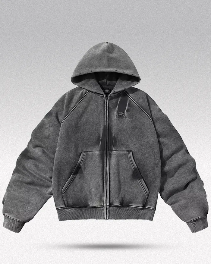 Acid wash zip up hoodie Acid wash zip up hoodie