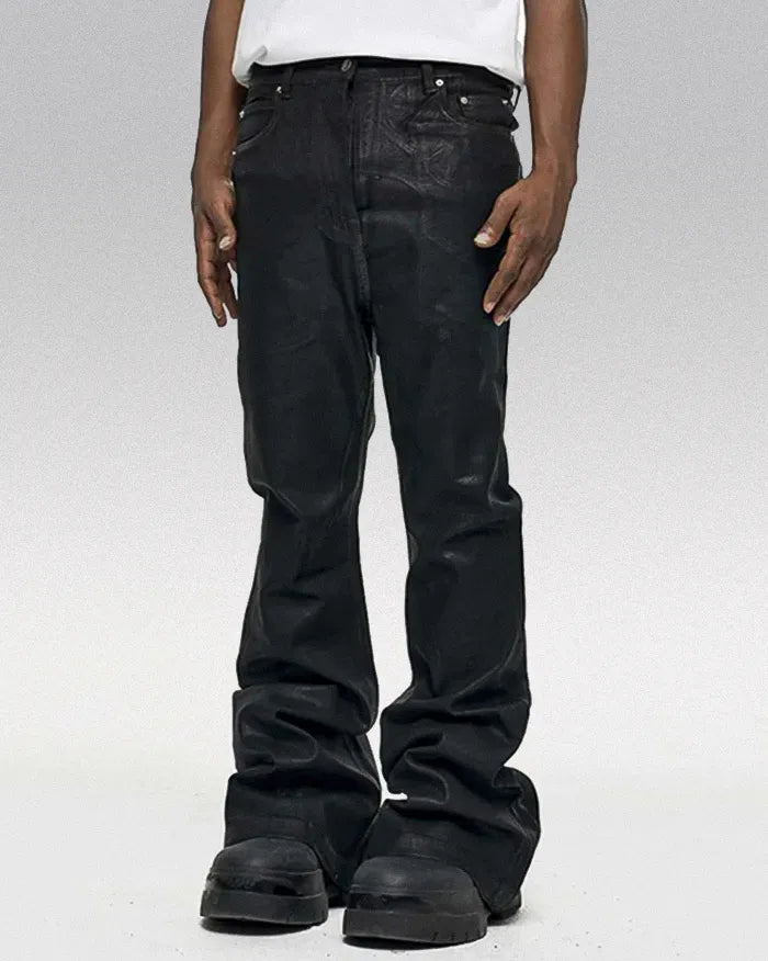 Black coated jeans ’Veridian’ - M