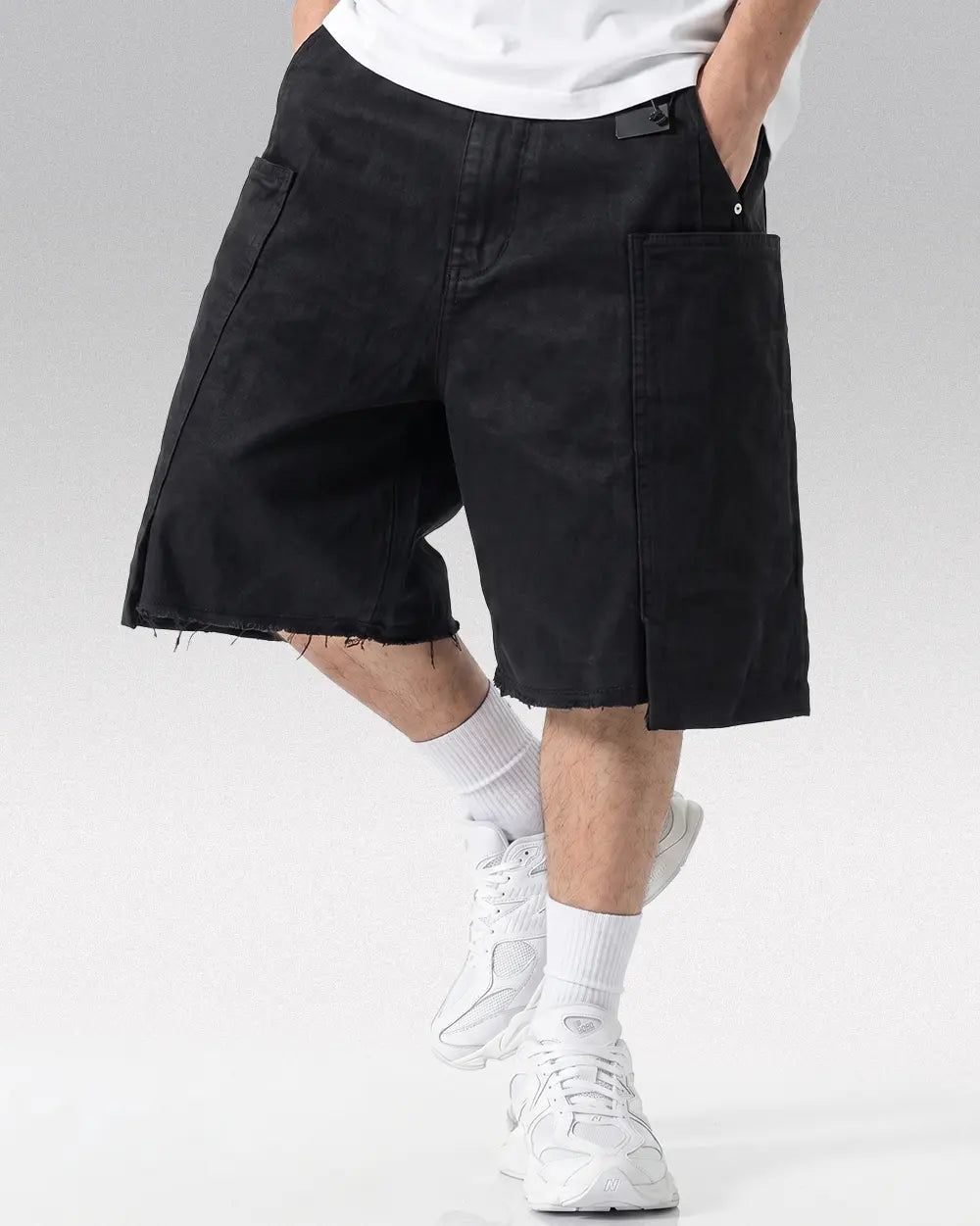 Black Y2K Jorts ’Sector’ - M