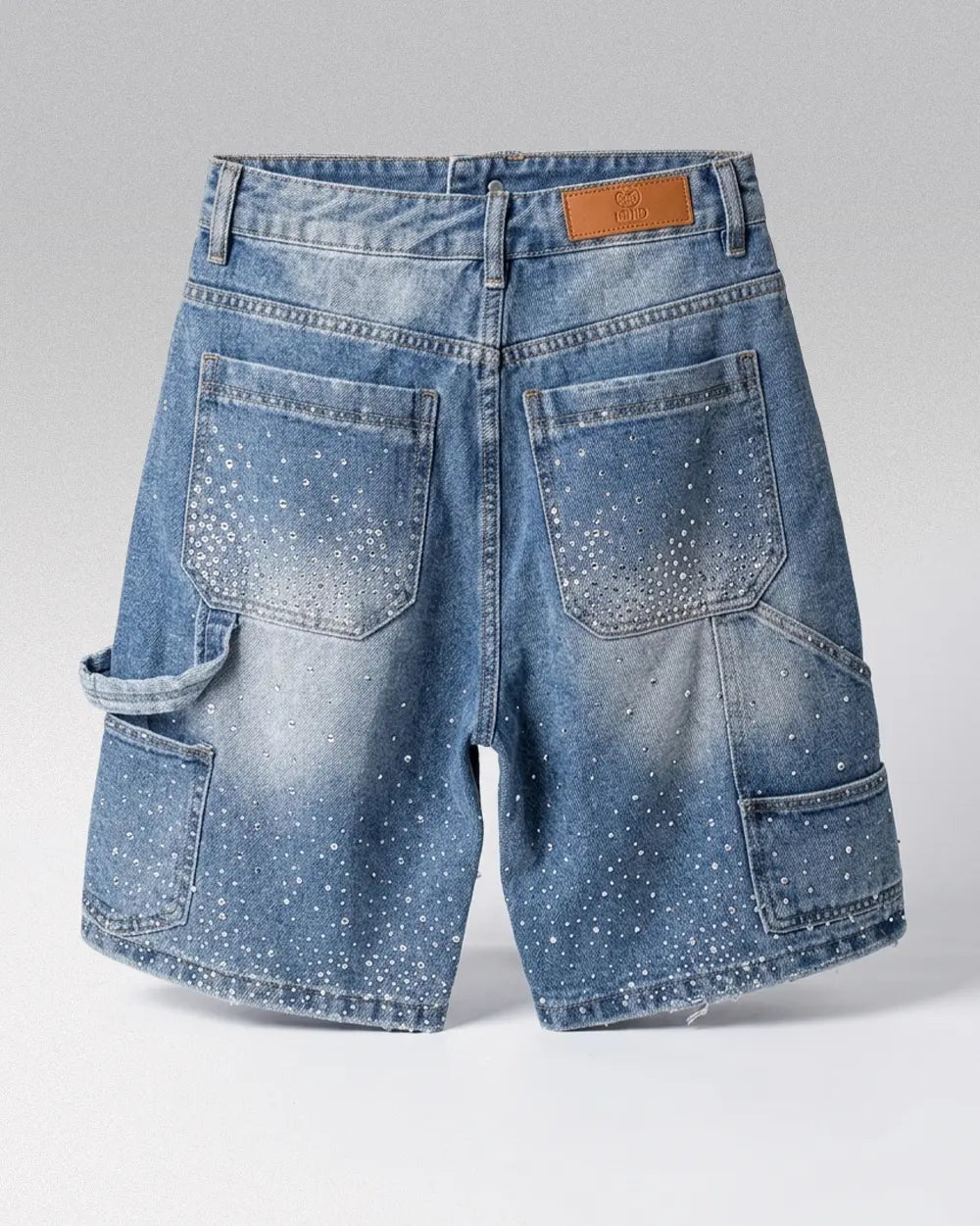 Blue Jorts Rhinestone ’Opal’