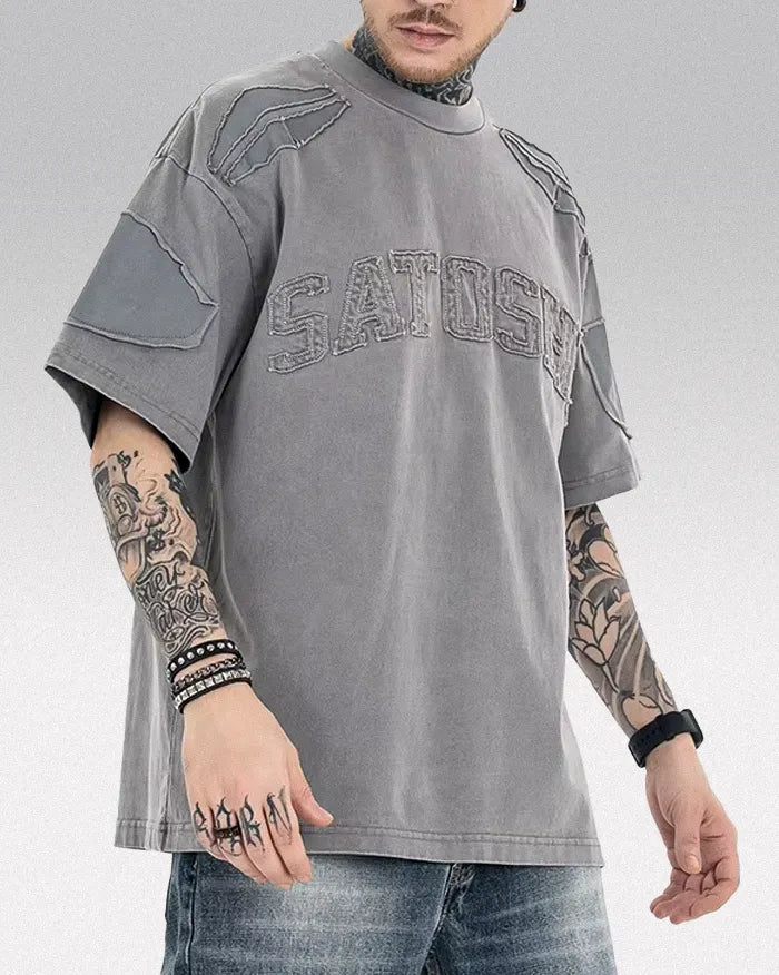 Embroidery t-shirt ’Satoshi’