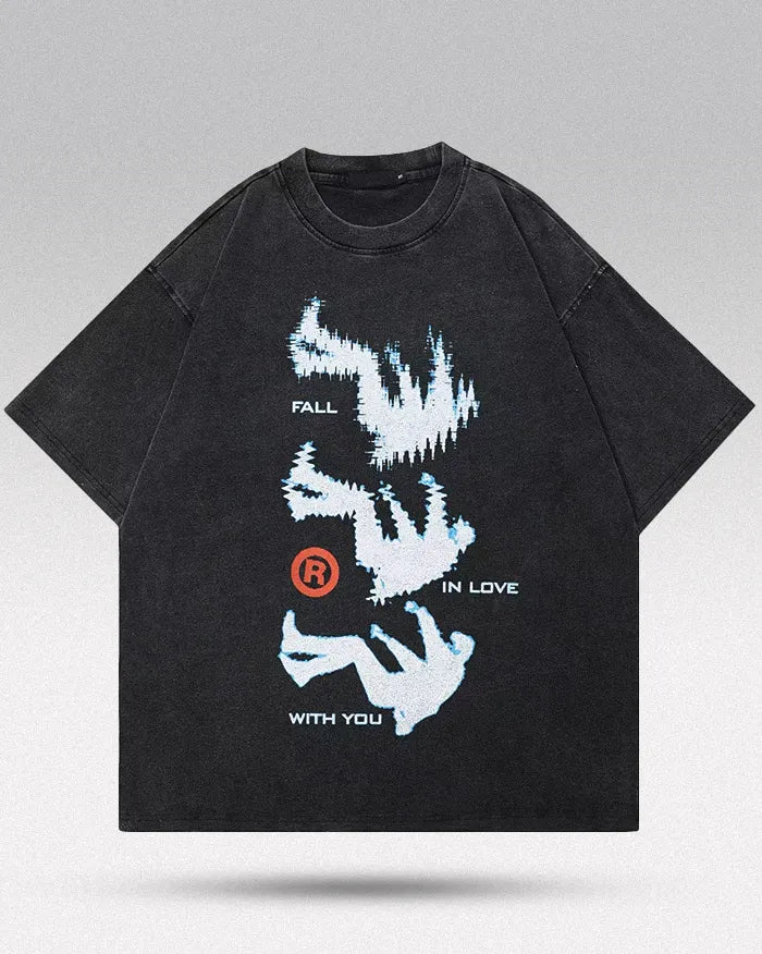 Graphic tee men y2k ’Fallin’ - S