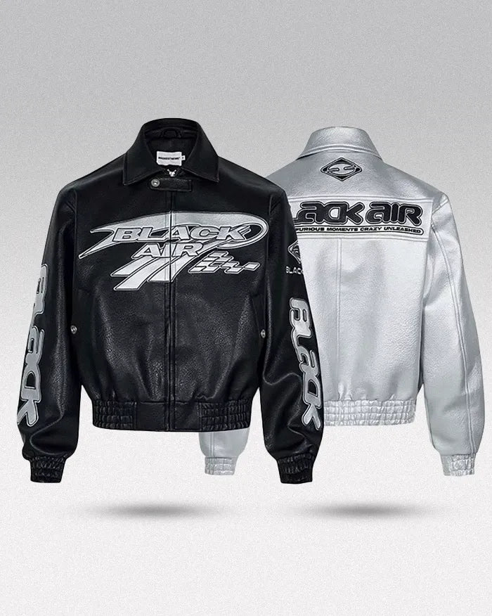 Leather racing jacket ’Vertex’