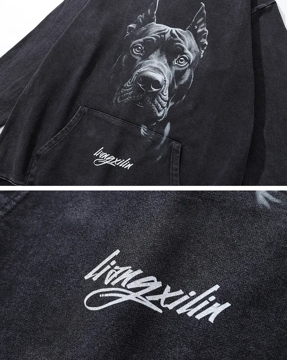 Oversized graphic hoodie ’Watchdog’