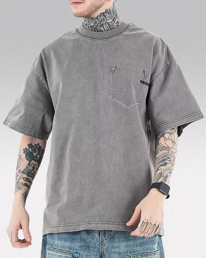 Retro t-shirt ’FGives’ - Dark Gray / M