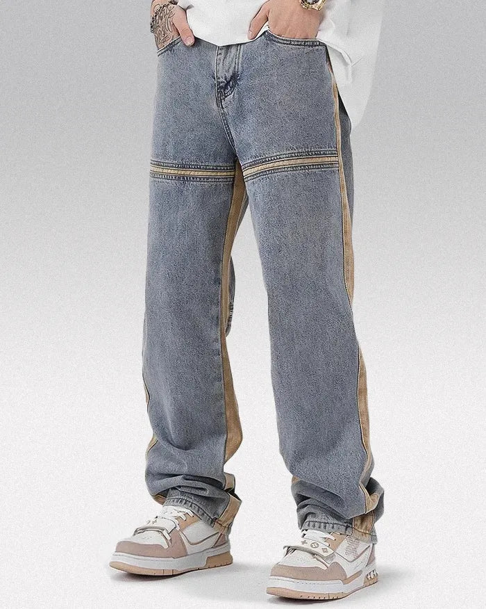 Vintage Wide Leg Jeans ’Radiance’ - Khaki / M