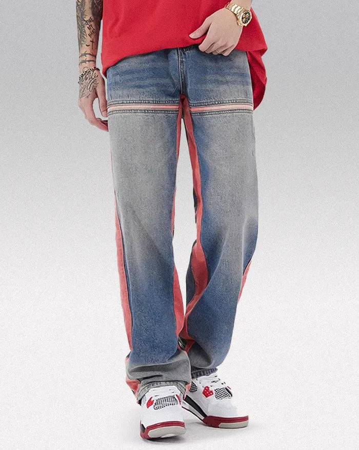 Vintage Wide Leg Jeans ’Radiance’ - Red / M