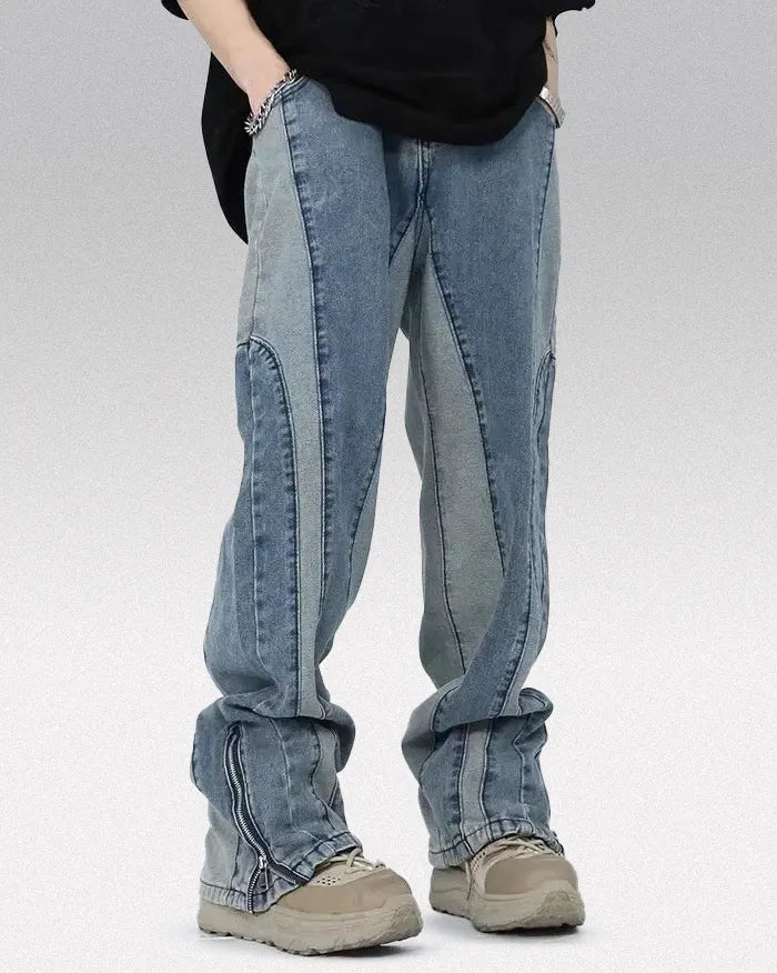 Washed trousers ’Delta’ - Blue / S
