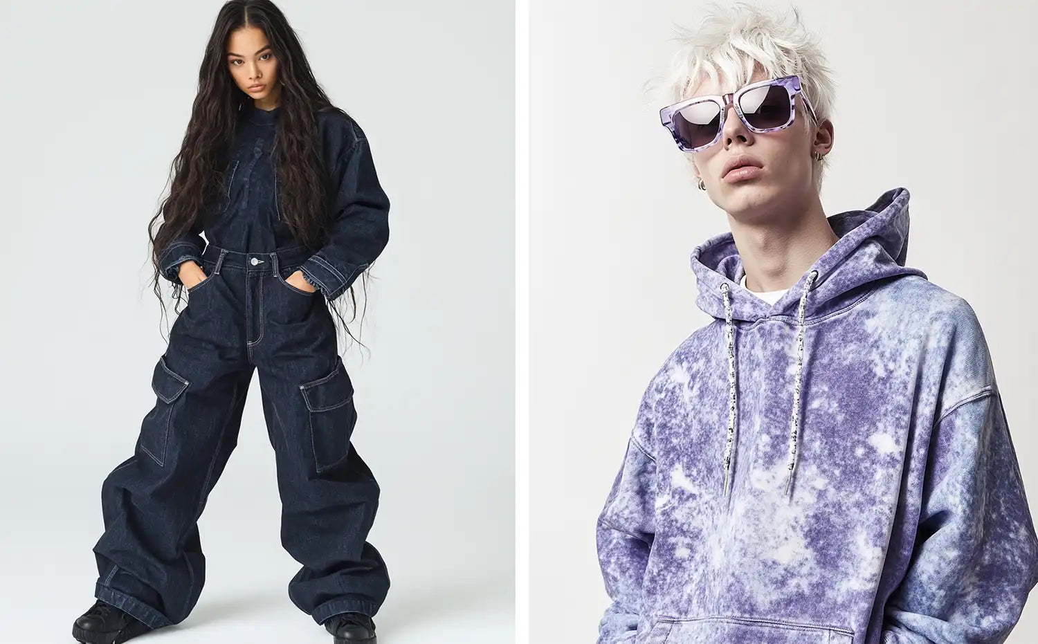 2 young models in y2k clothing