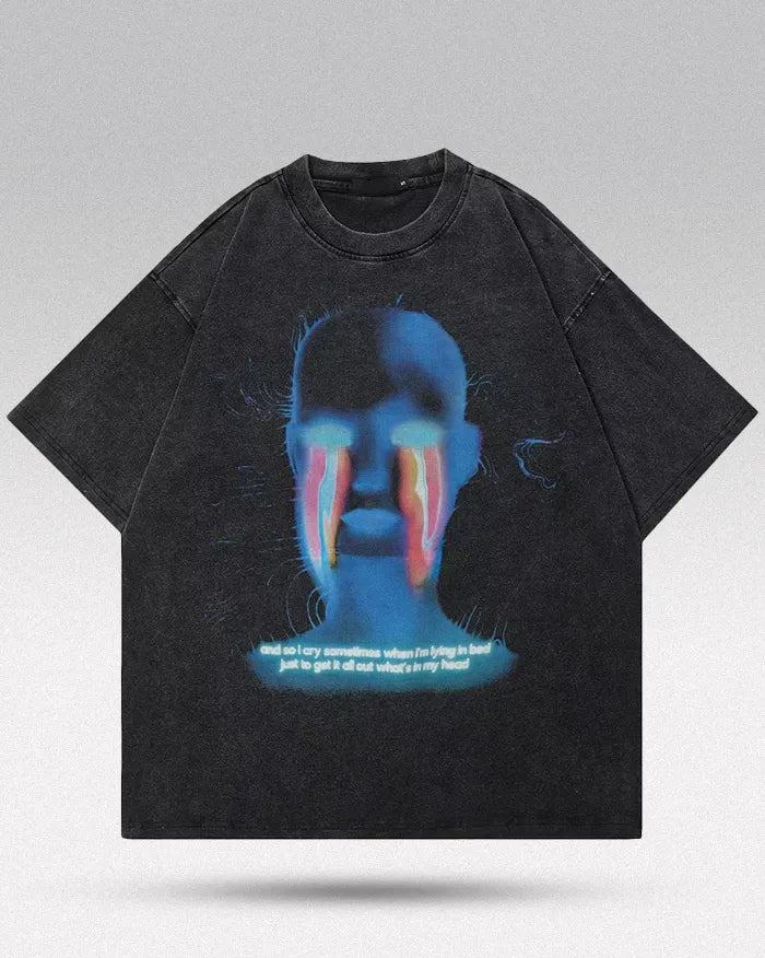 Y2k graphic tee ’Omega’ - S
