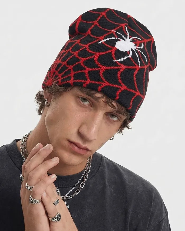 Y2K Spider Beanie ’Zeta’ - Black