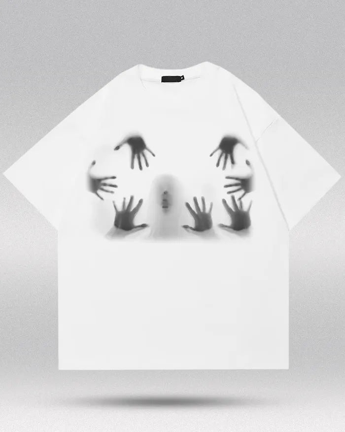 Y2k white t-shirt ’Ethereal’ - S